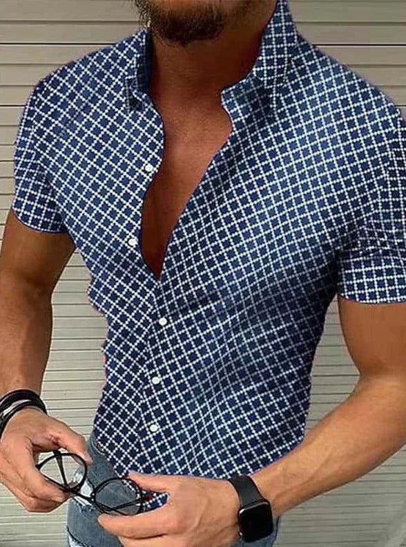 Chemise Homme Élégante Douce avec Fermeture Éclair-1