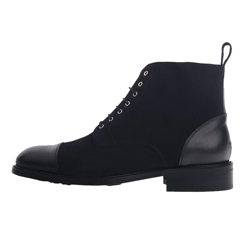 Bottes pour Hommes en Cuir Élégantes - Botte Hiver Homme Confortable-4