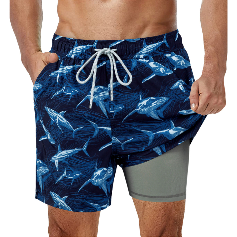 Short de bain 2 en 1 pour hommes