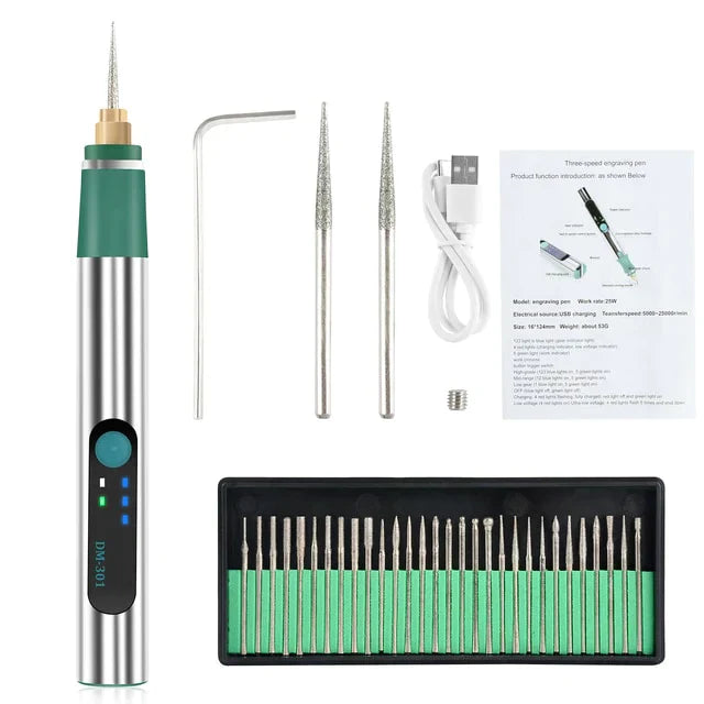 Stylo à Graver Portable Précis pour Artisanat - Gravure sur Bois, Verre, Cuir - Compact et Léger-1