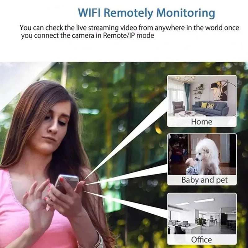 Caméra de Surveillance Sans Fil 1080P HD Wifi Compacte Design Discret-4