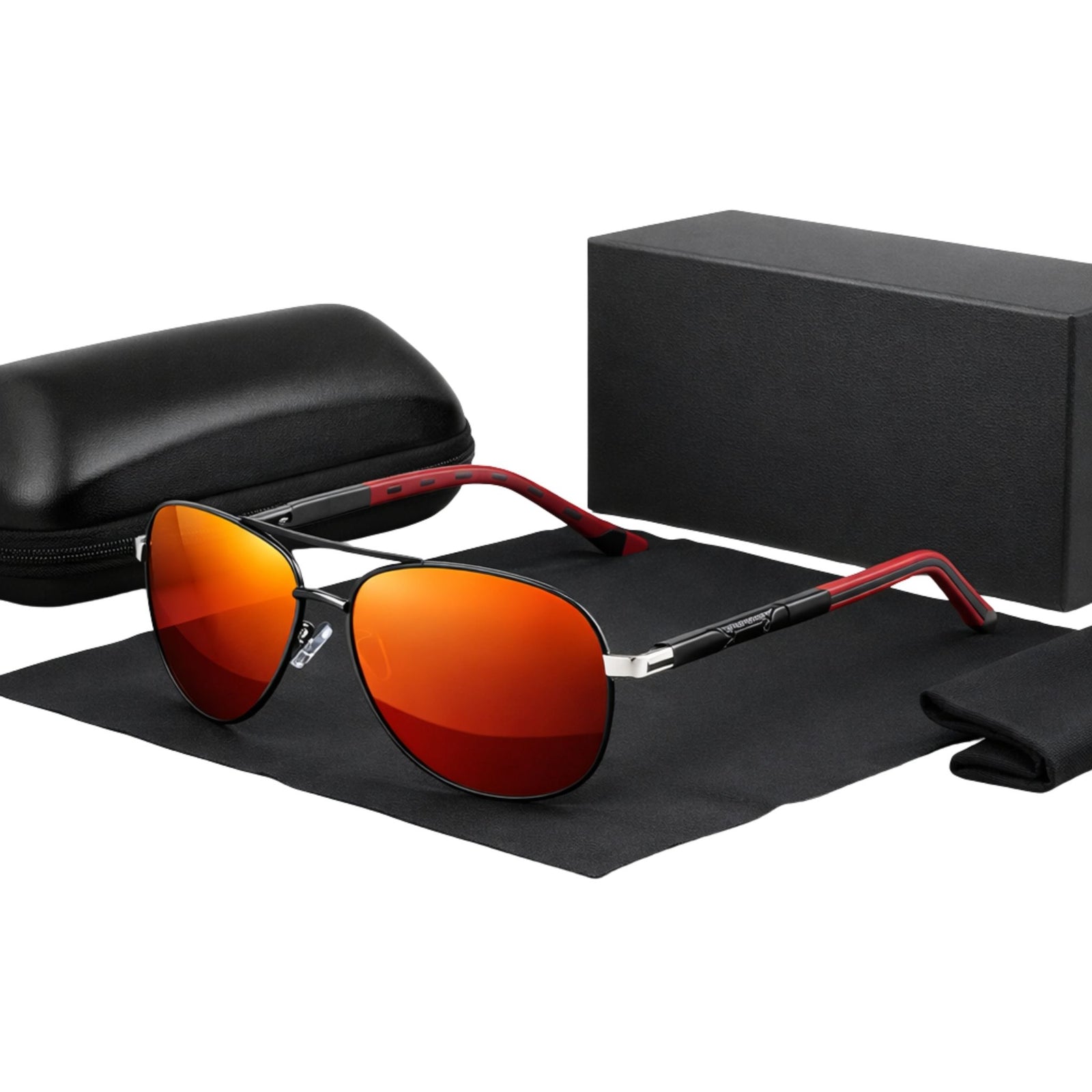 Lunettes de soleil polarisantes Vintage en aluminium pour hommes