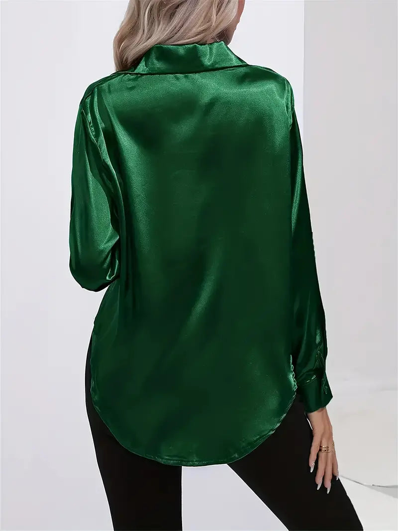 Chemise Femme Longue Élégante avec Boutons en Coton Chic-5
