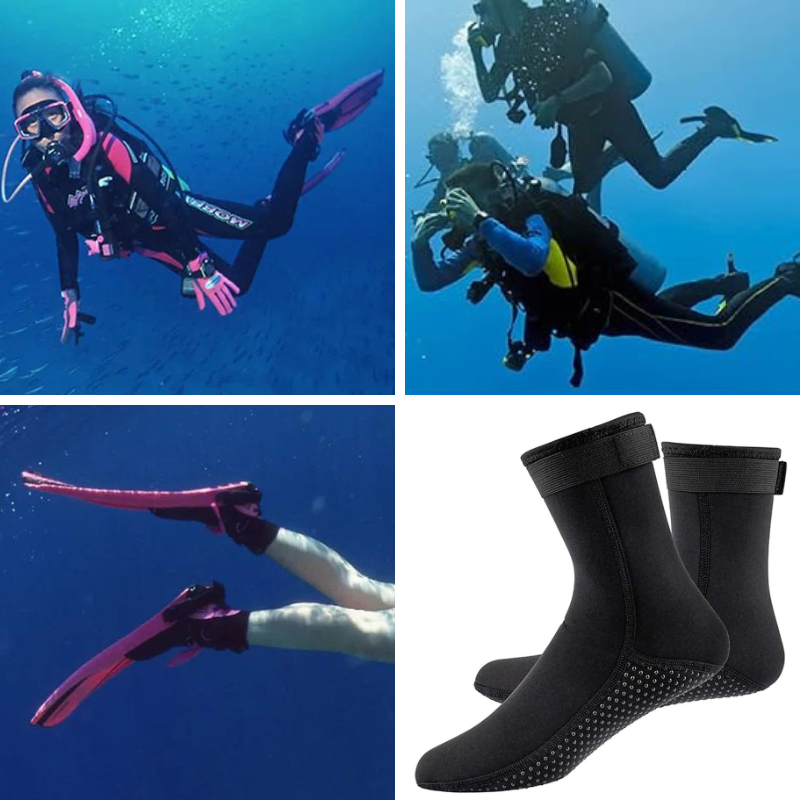 Chaussettes de plongée en néoprène antidérapantes