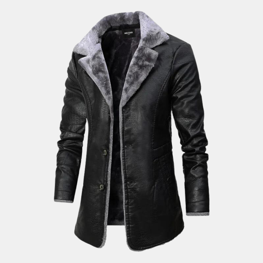 Variant image for Veste Cuir Homme Élégante en Cuir Véritable pour Hiver-1