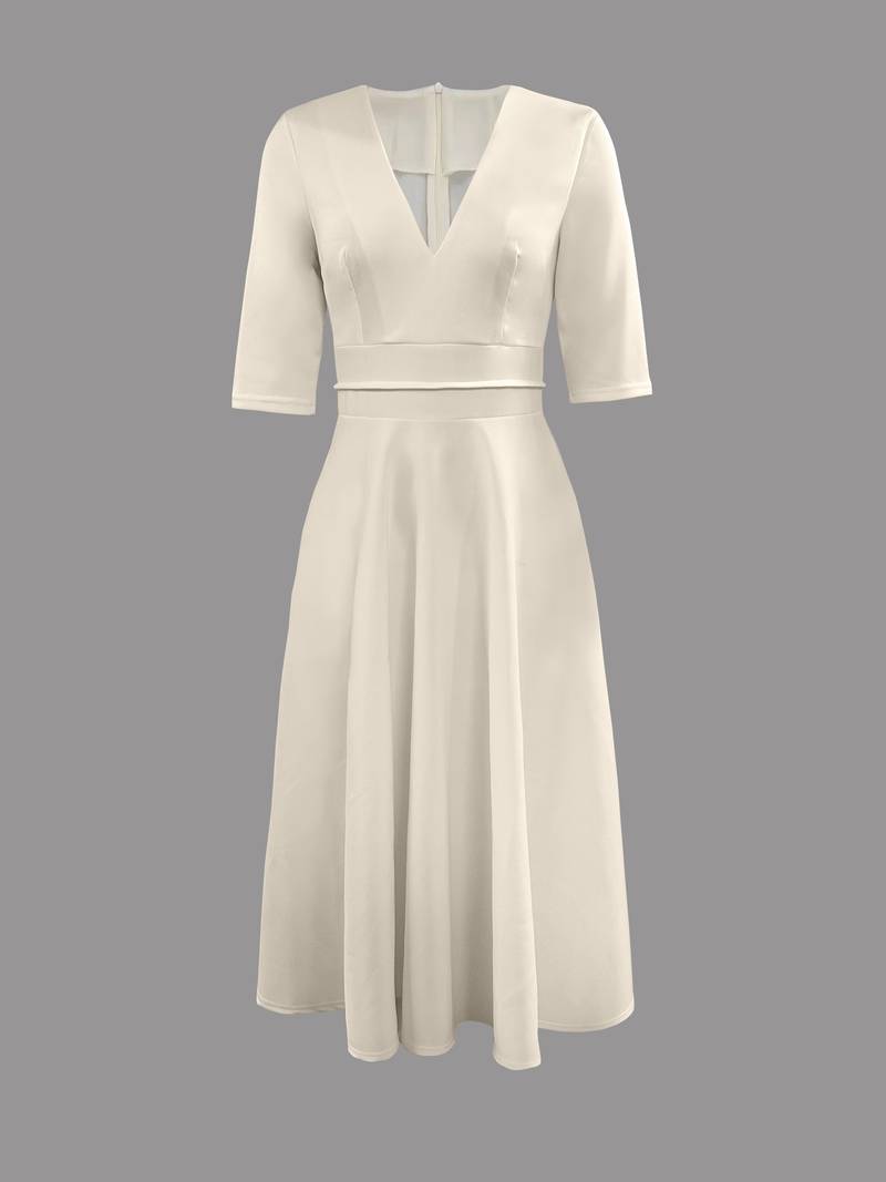 Robe Femme A-Line Rétro 60s en Tissu Doux 4