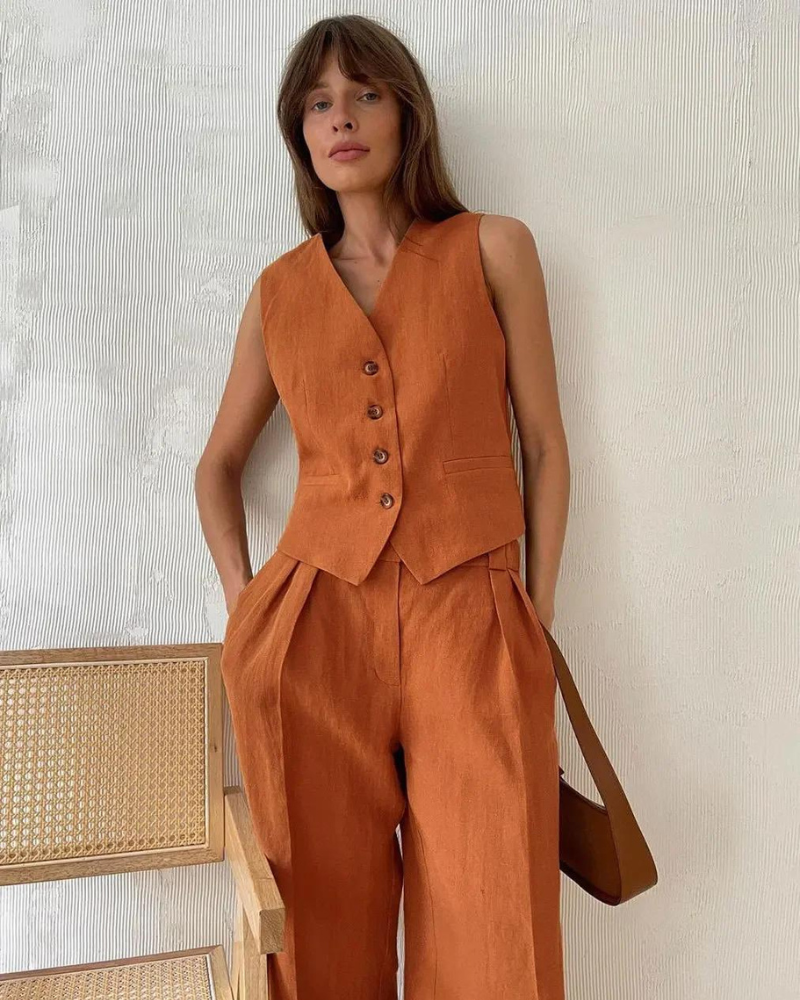 Ensemble gilet et pantalon intemporel
