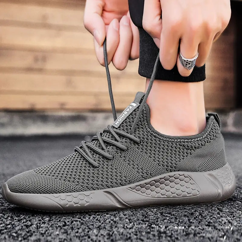 Chaussure Running Homme Légère Respirante Tissu Caoutchouc-4