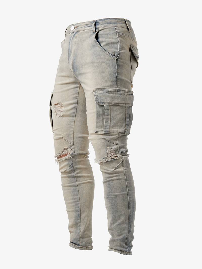 Variant image for Pantalon Cargo Homme Slim En Coton Chic Et Pratique-12
