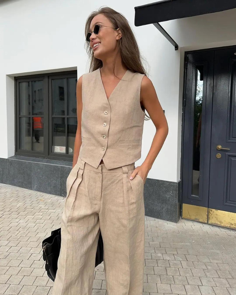 Ensemble gilet et pantalon intemporel