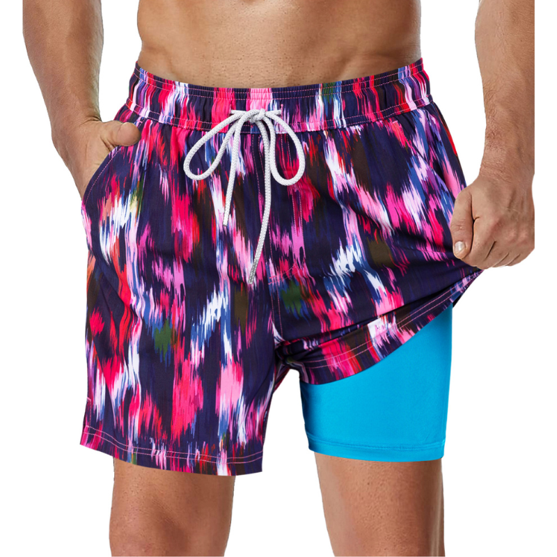 Short de bain 2 en 1 pour hommes