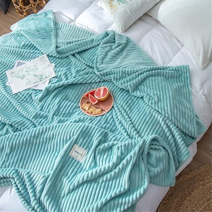 Couverture en flanelle rayée