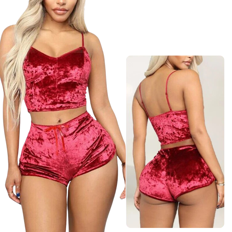 Ensemble de vêtements de nuit en velours doux pour femmes