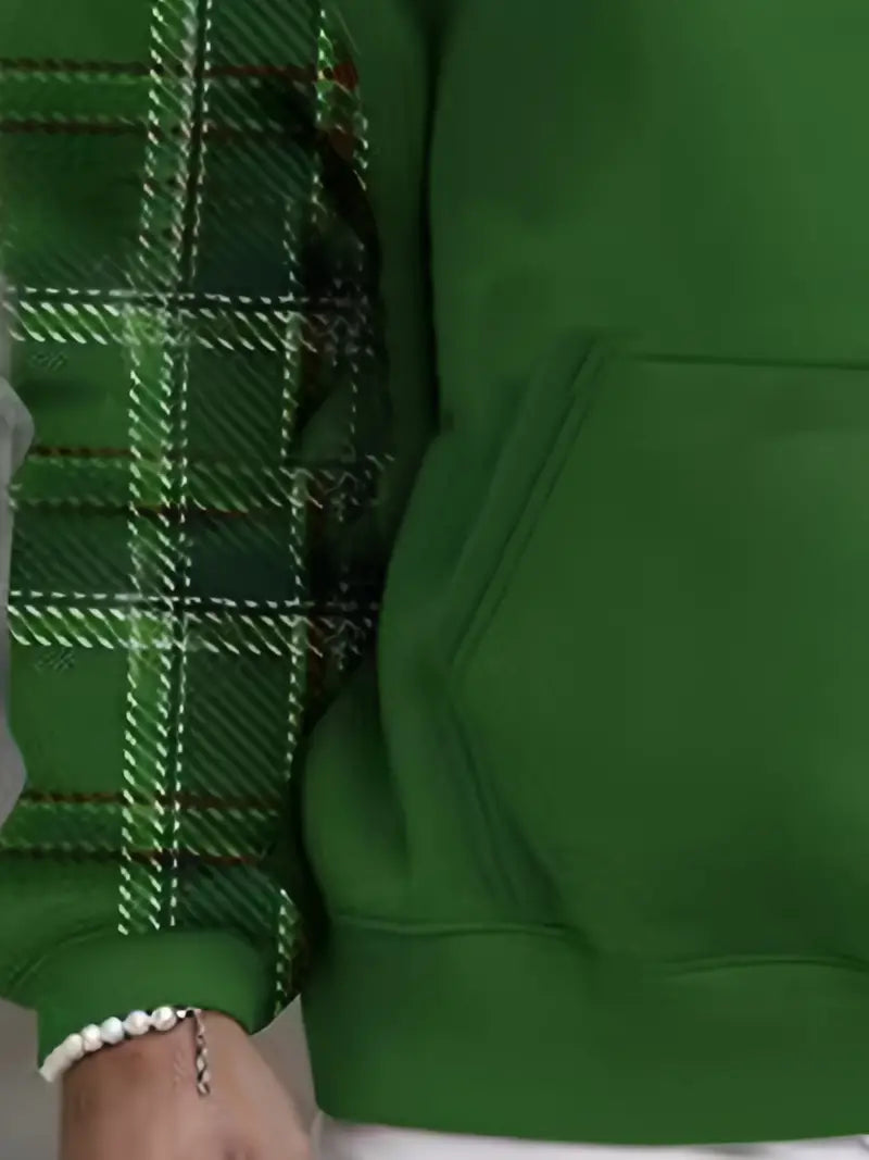 Sweat à Capuche Homme à Carreaux Décontracté 100% Coton-4