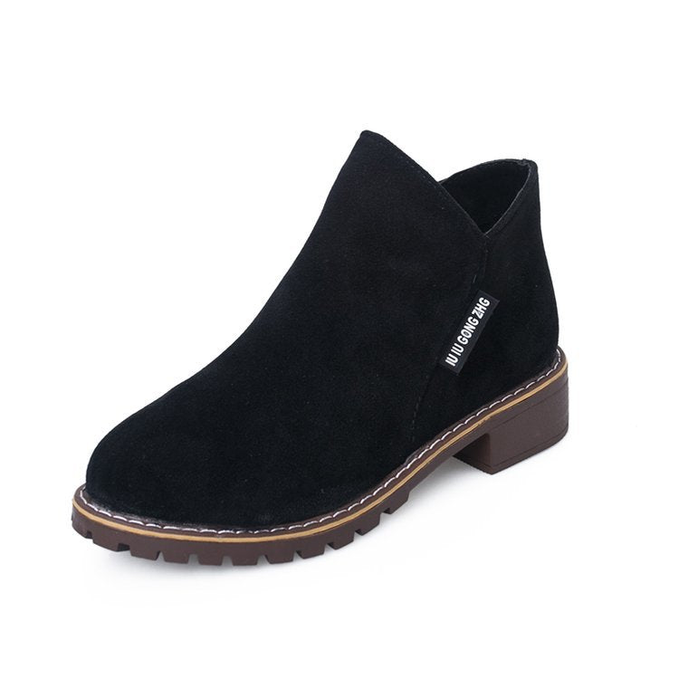 Bottines en daim et cuir pour femmes