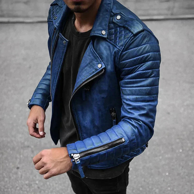 Variant image for Veste en Cuir Homme Style Urbain en Cuir de Haute Qualité-2
