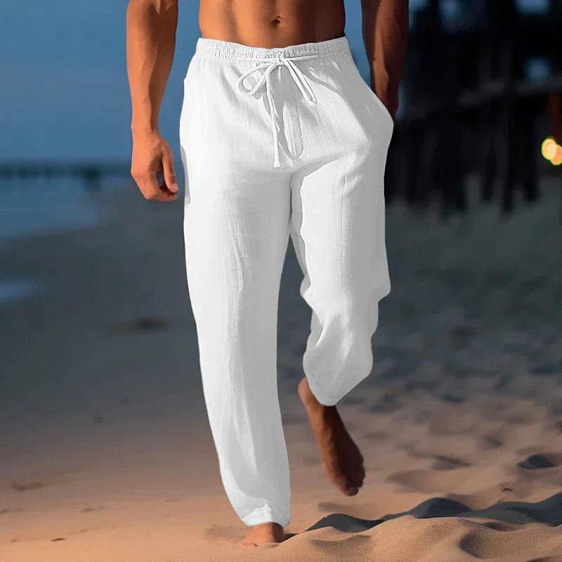 Variant image for Pantalon Homme Décontracté en Lin Respirant pour le Printemps-21