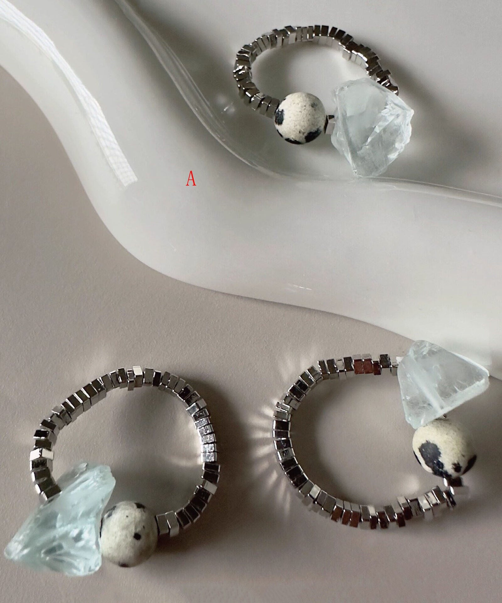Anneaux Femme Design Cristal Éclaté 2