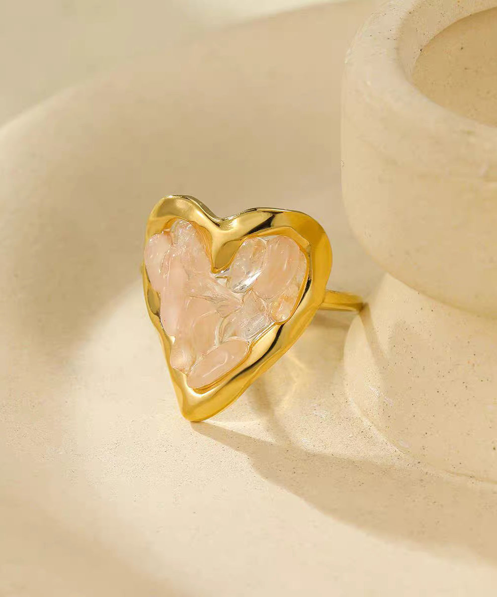Anneaux pour femme style cristal artisanal 2