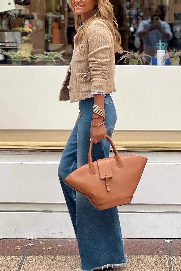 Veste Femme Chic à Franges Tissu Léger-2