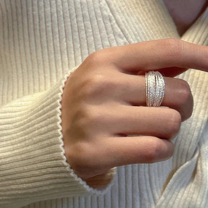 Bague Femme Multicouche Réglable Design Unique 2