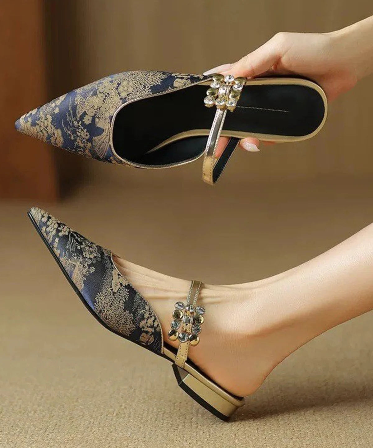 Ballerines Femme Style Vintage Bout Pointu 3