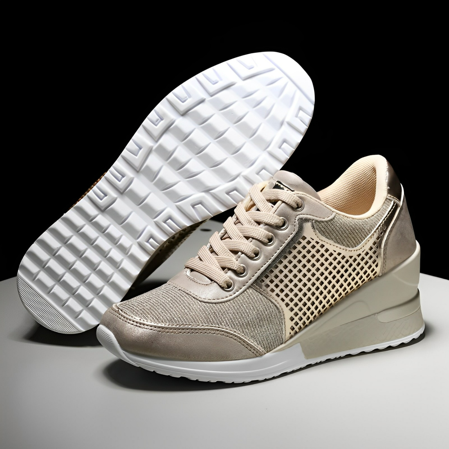 Baskets Compensées Fantaisie pour Femmes 8