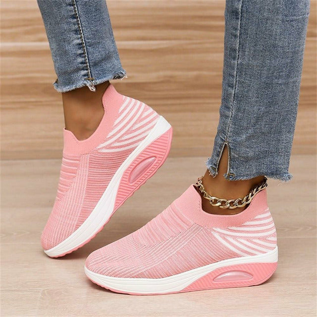 Baskets Femme Slip-On en Maille avec Semelle Air 1