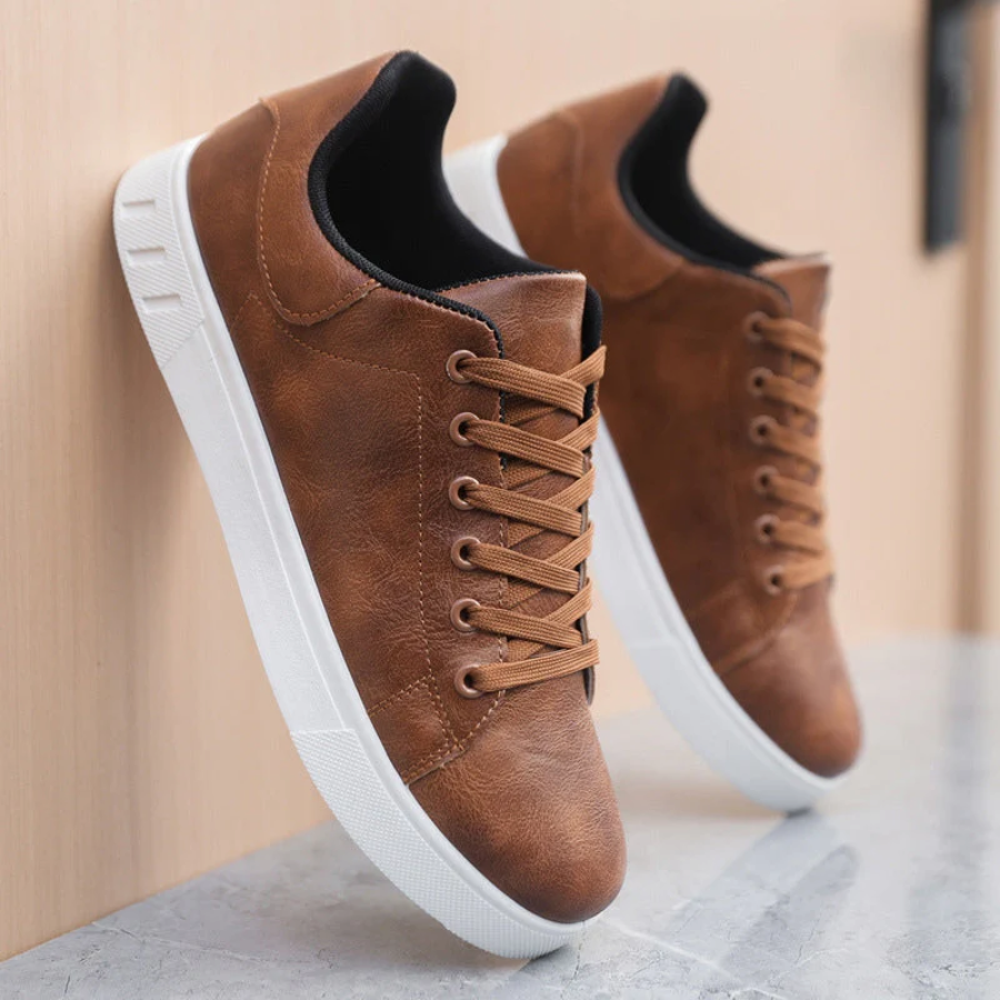 Baskets Homme Décontractées à Lacets Design Bas Semelle Contrastée 2