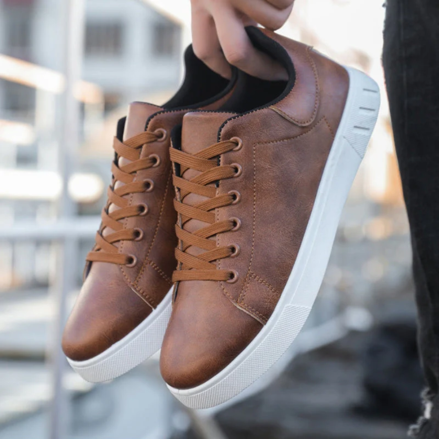 Baskets Homme Décontractées à Lacets Design Bas Semelle Contrastée 5
