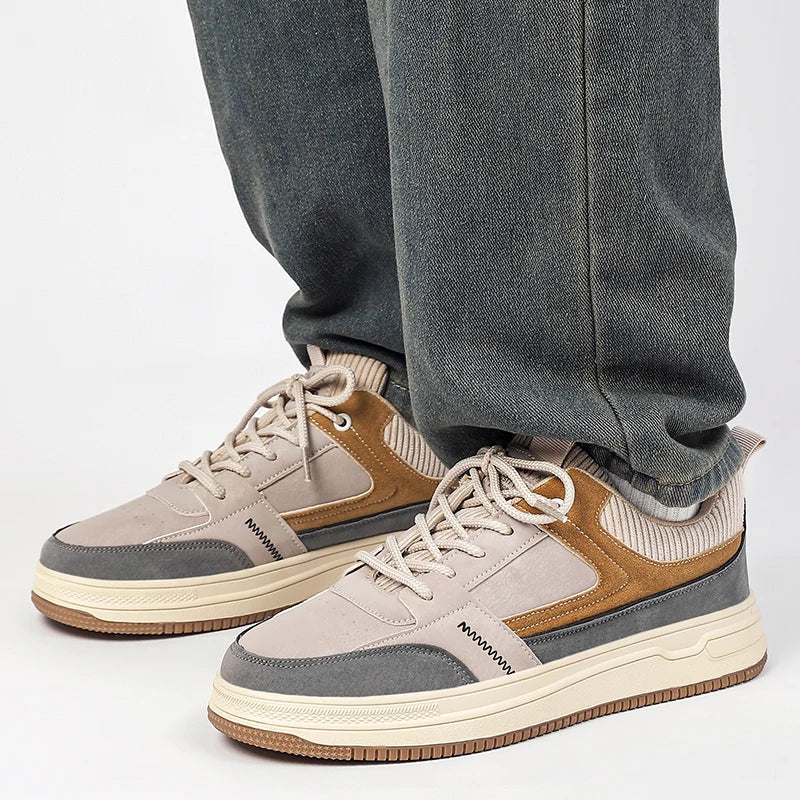 Baskets Pour Hommes Patchwork Vintage Confortables 1