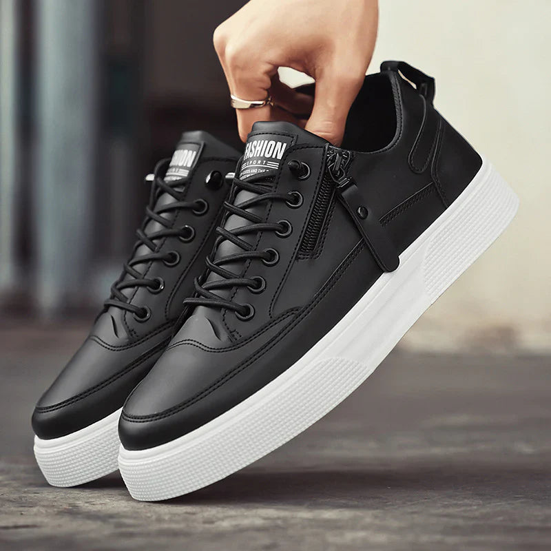 Baskets pour hommes en cuir avec design moderne 2