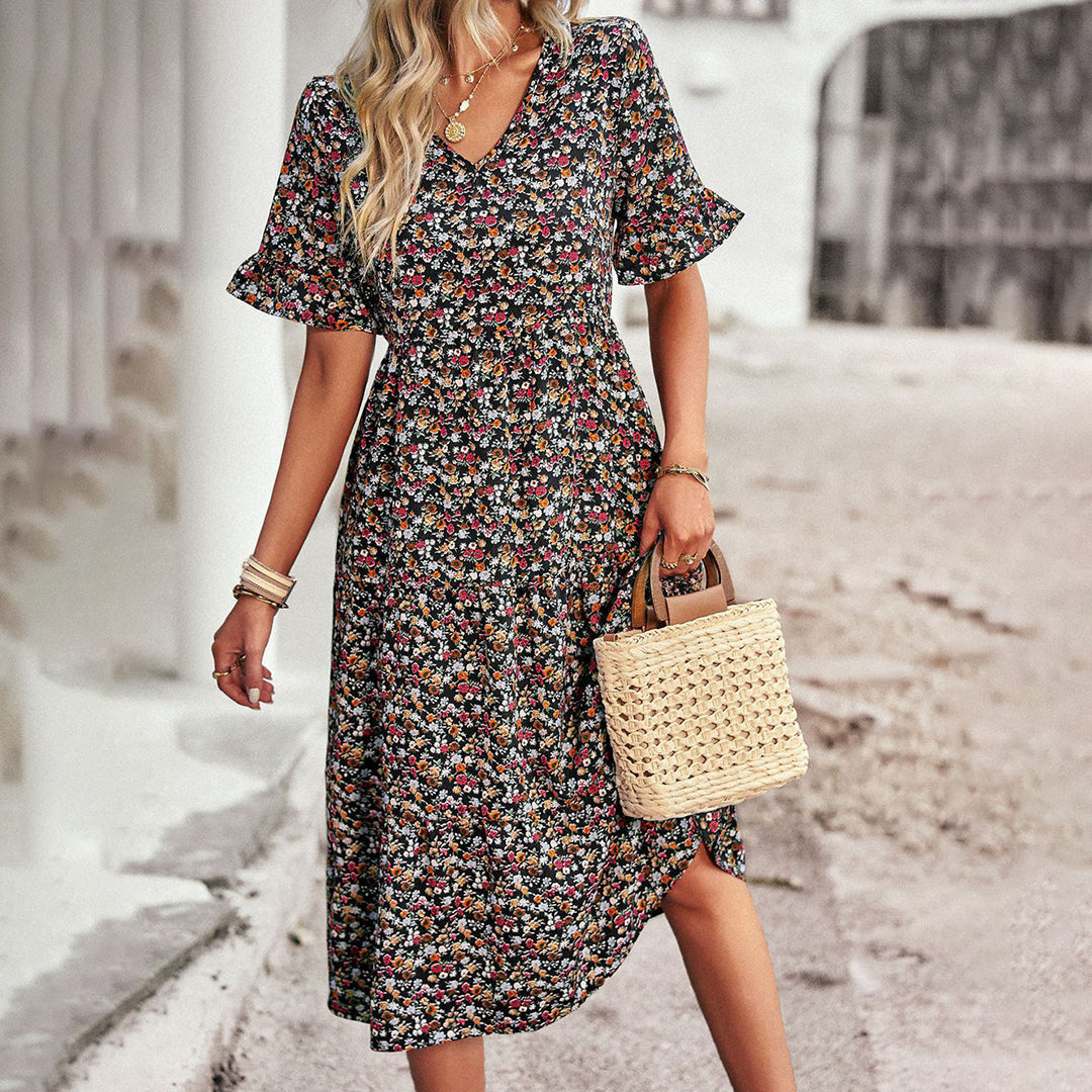 Variant image for Robe d'Été Femme Florale Aérée 100% Coton Chic-9
