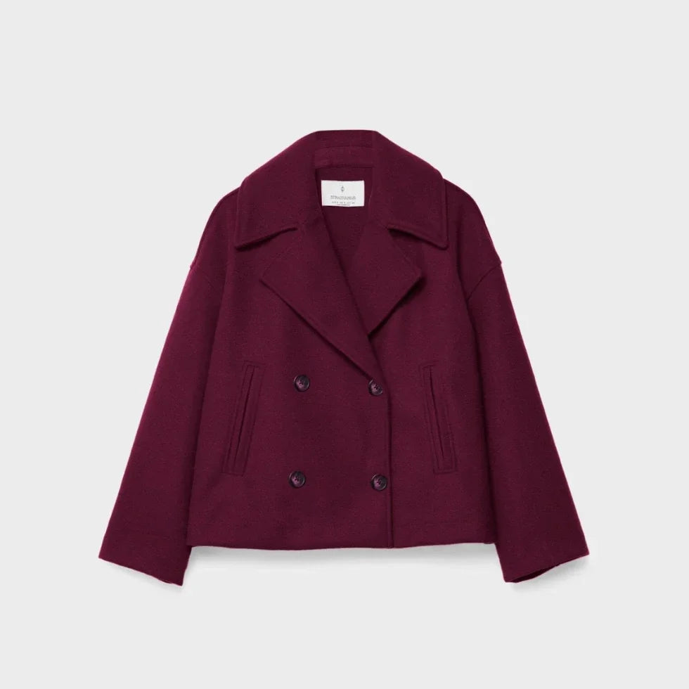 Blazer Femme Court à Double Boutonnage Chic 11