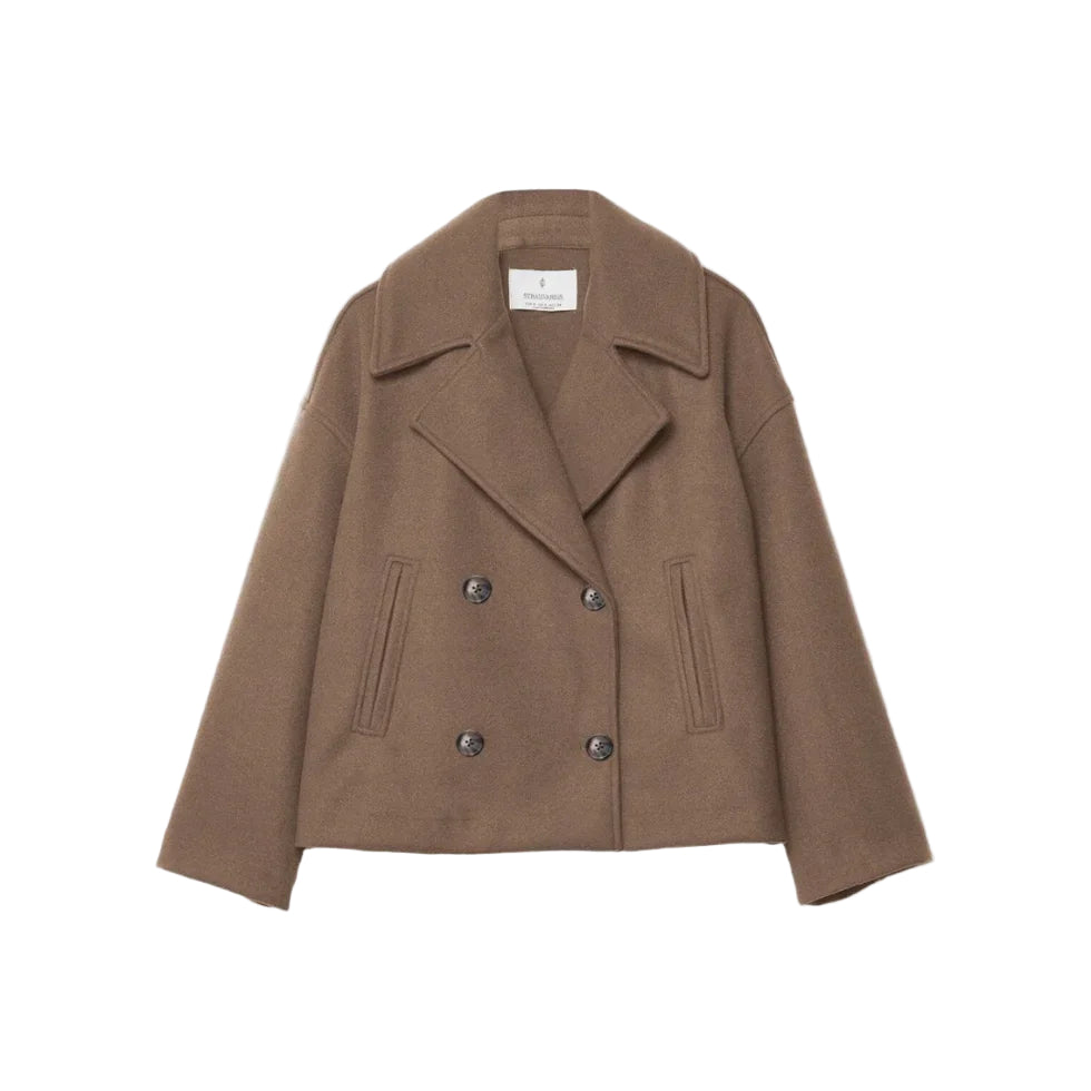 Blazer Femme Court à Double Boutonnage Chic 4