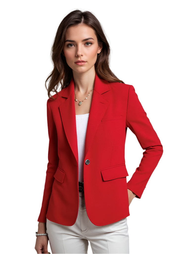 Blazer pour Femme Moderne avec Poches à Rabat 0