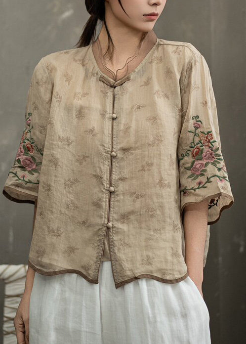 Blouse Femme Vintage à Boutons Chinois 2