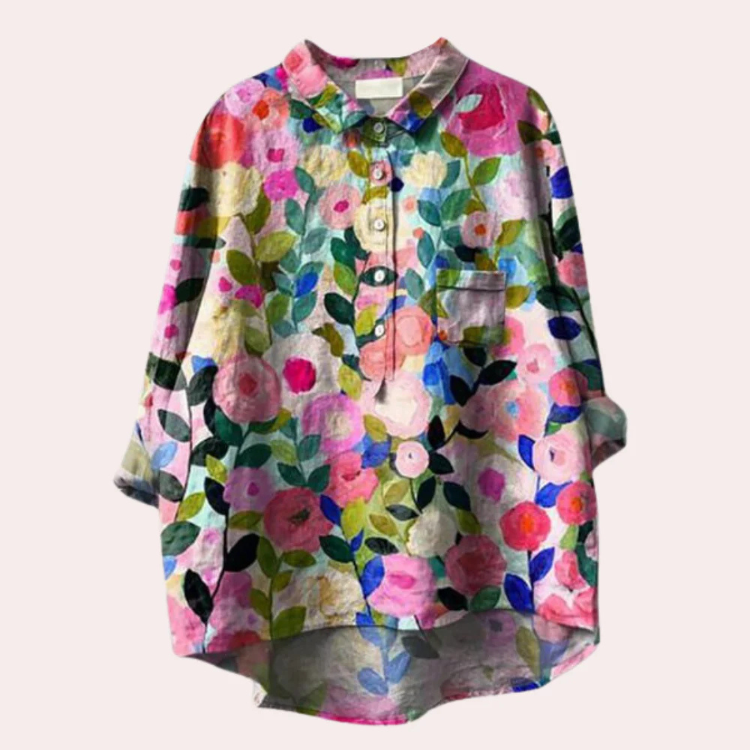 Blouse Femme à Imprimé Floral Style Décontracté 2