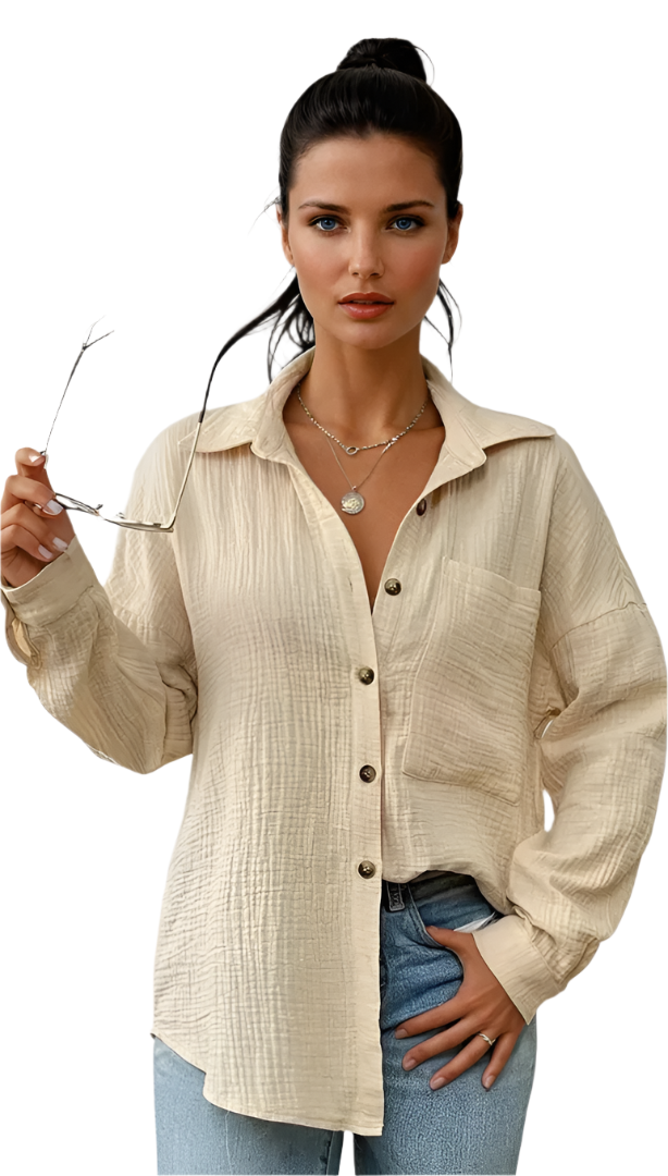 Blouse Femme en Coton 100% Style Décontracté 0