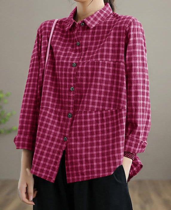 Blouse Printemps à Manches Longues pour Femme en Patchwork 6