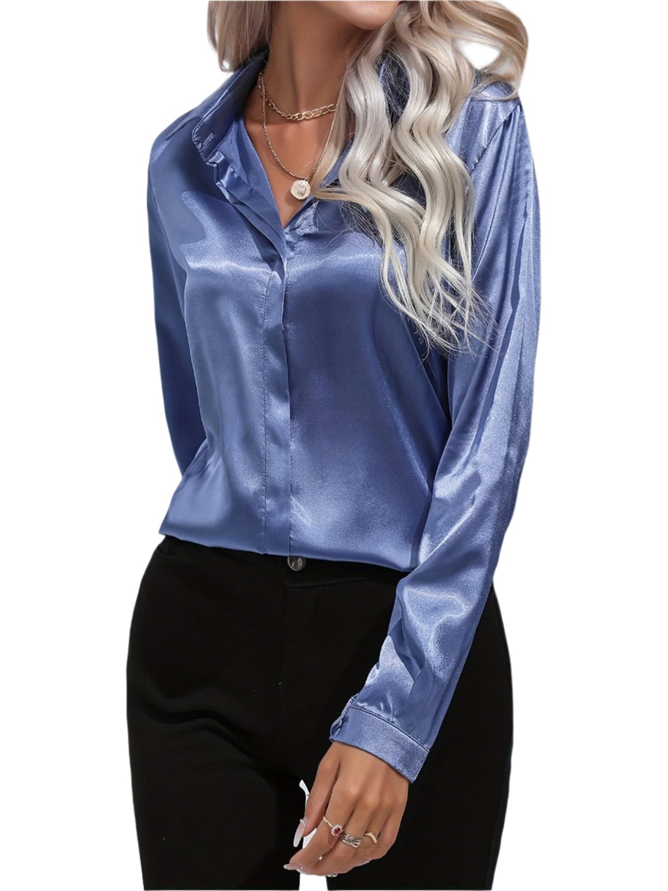 Blouse en Satin pour Femmes Automne Chic 0