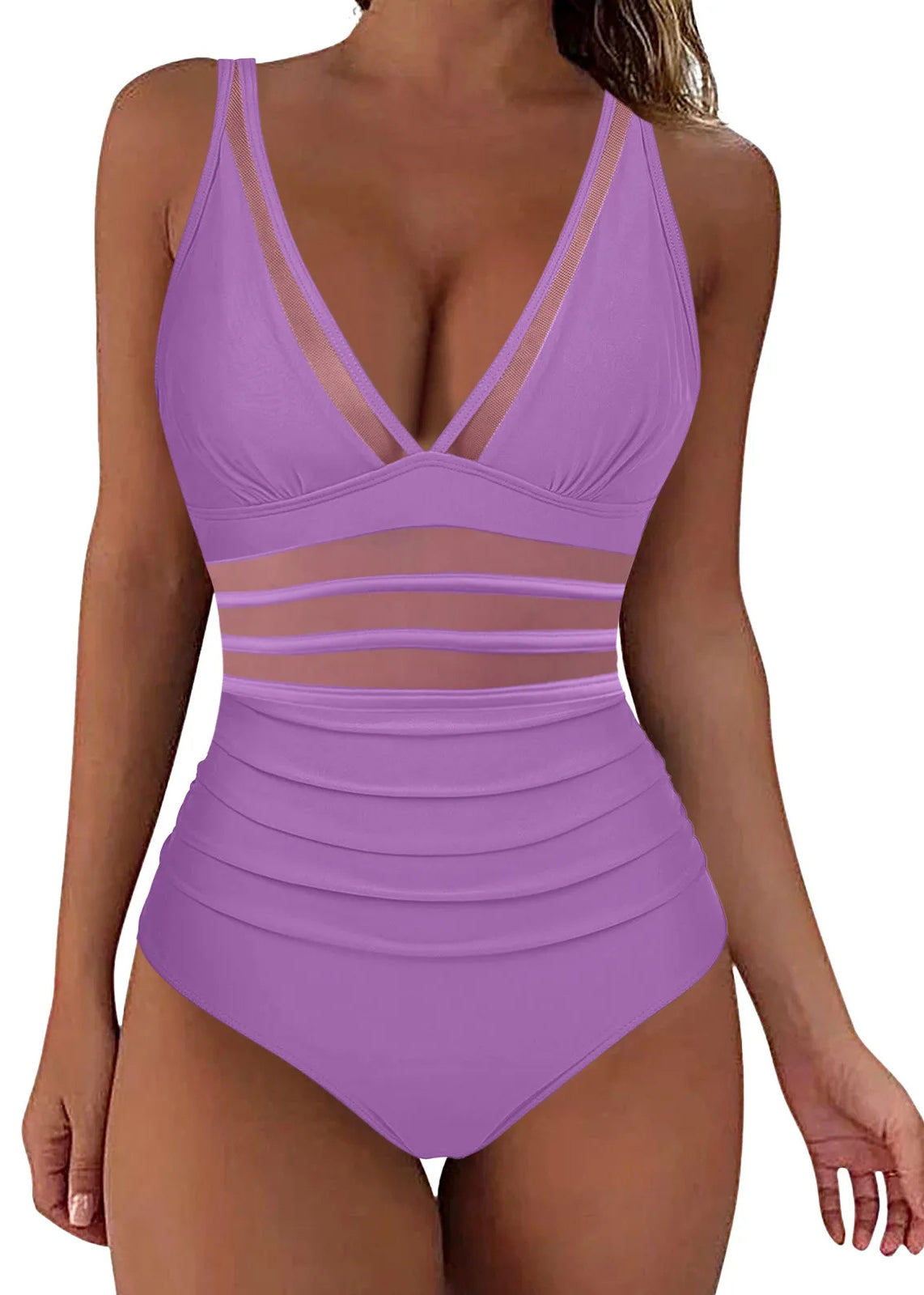 Body Maillot de Bain Femme Style Boho à Col en V 3