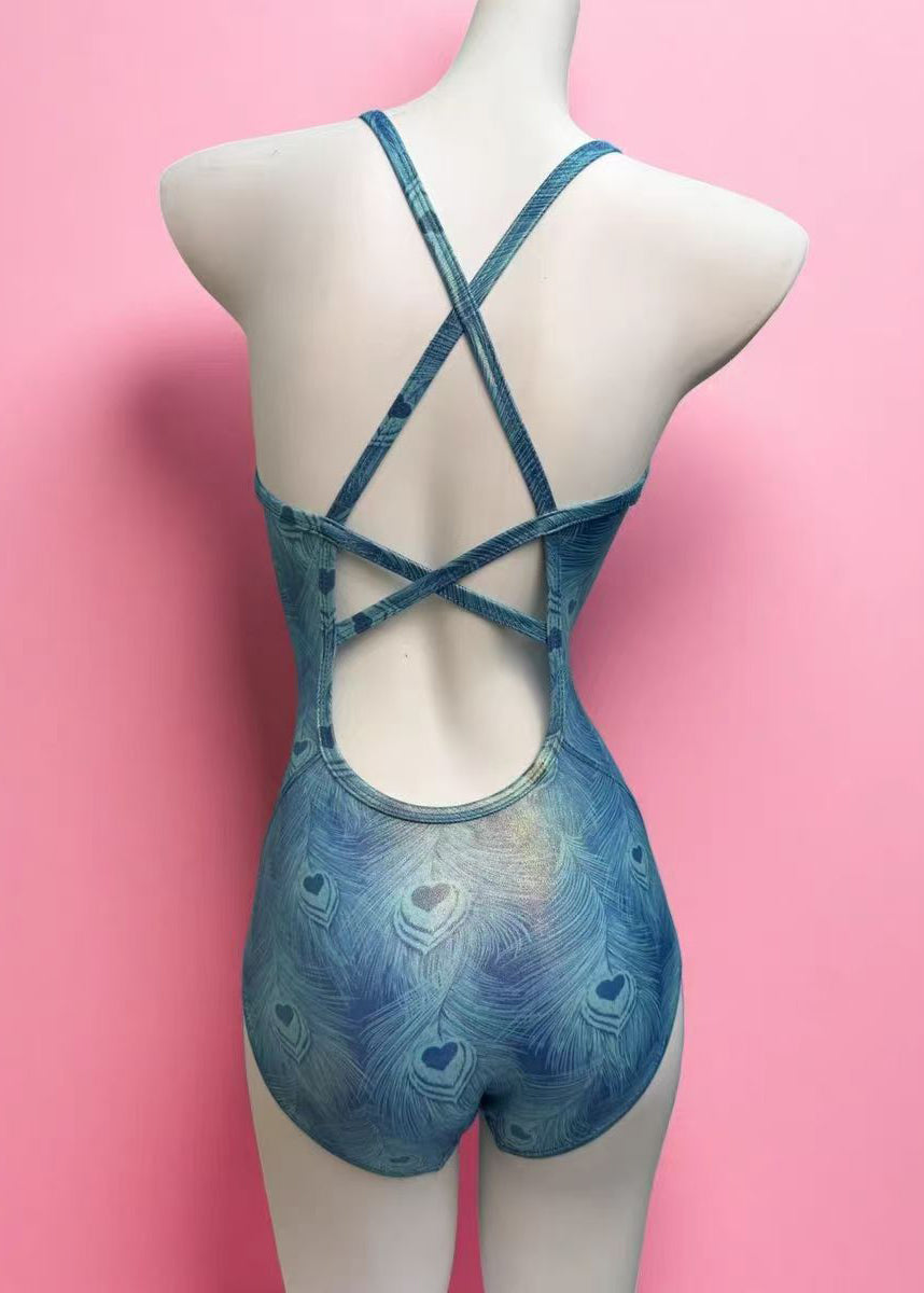 Body de Maillot de Bain Imprimé Plumes 3
