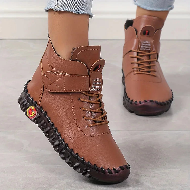 Botte d'Hiver Femme Sneakers Chaudes et Confortables