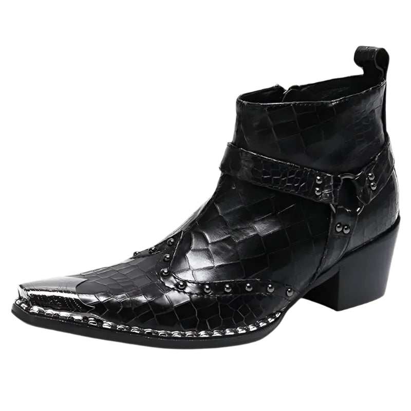 Bottes Cowboy pour Hommes en Cuir avec Détails Uniques 0