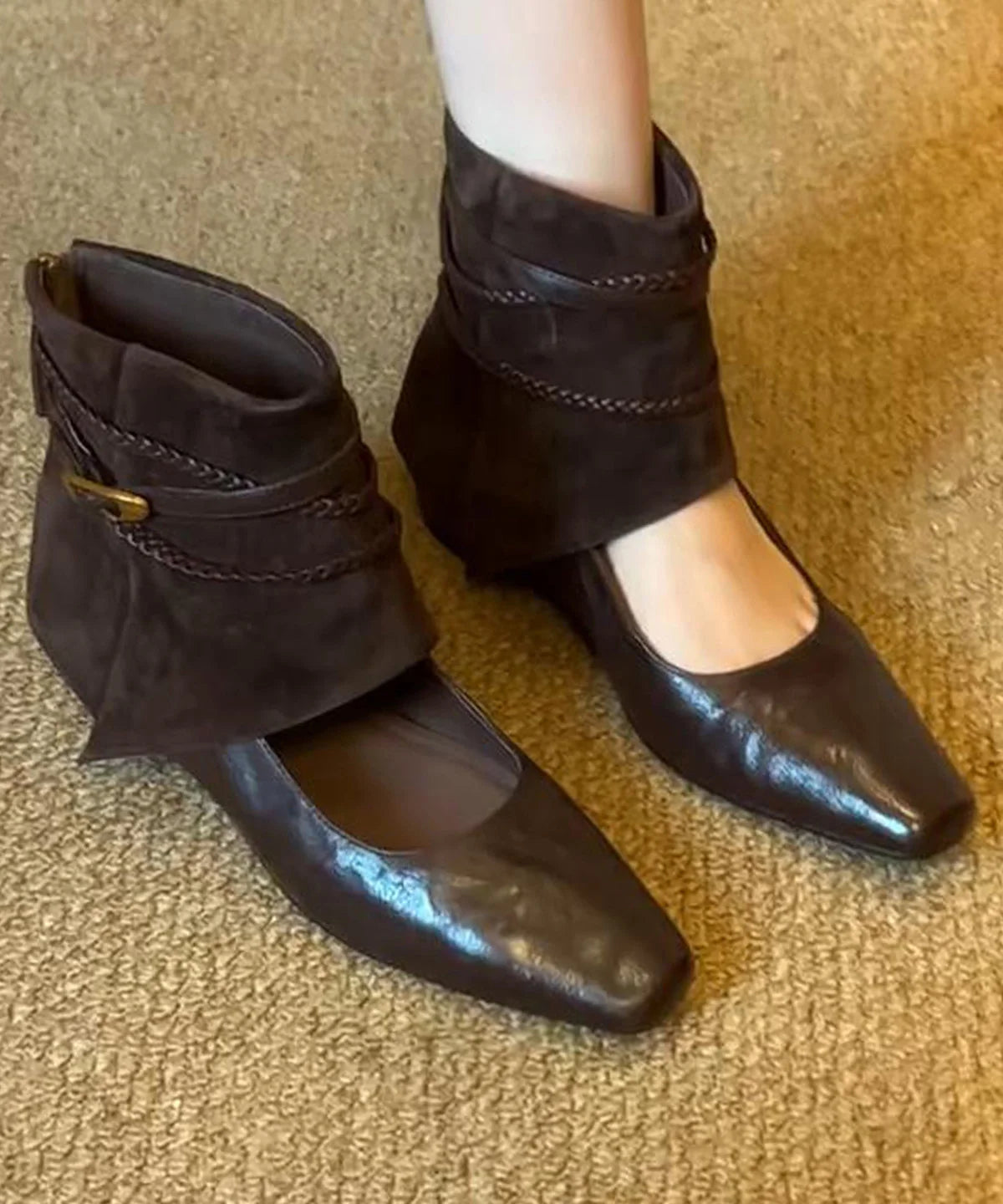 Bottes Femme Ajourées Style Patchwork 2