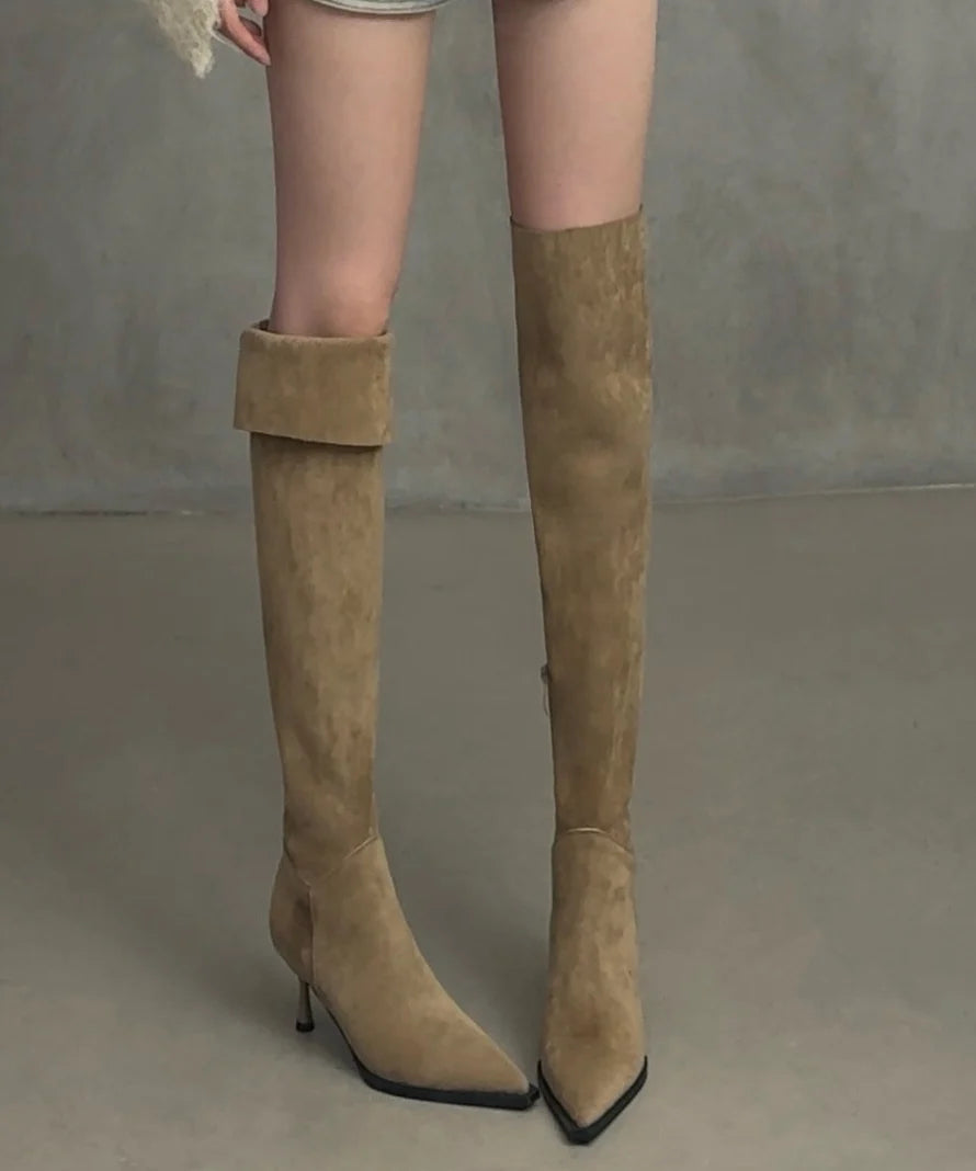 Bottes Femme Bout Pointu Talons Aiguilles 2