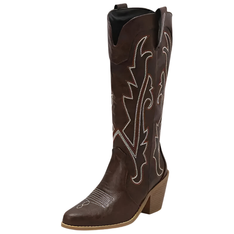 Bottes Femme Cowboy Style Western Similicuir 0