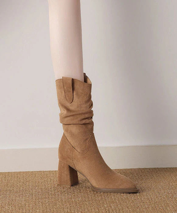 Bottes Femme Style Bohème Bout Pointu Talon Compensé 3