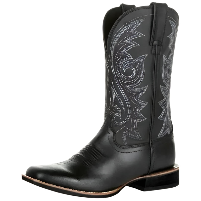 Bottes Femme Western Similicuir avec Broderies et Doublure Respirante 0